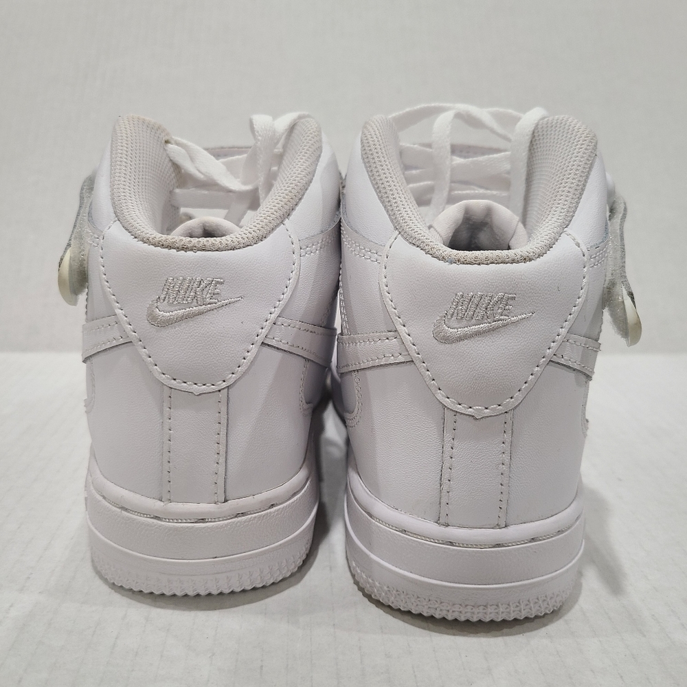 Nike Air Force 1 Mid PS Sneaker Triple White 3Y - Picture 5 of 7